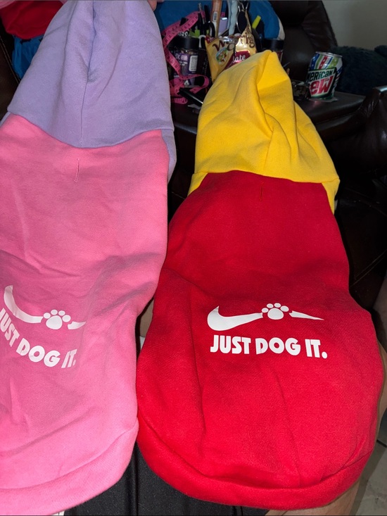 Other - Just Dog It. Pet Hoodies - Red/Yellow and Pink/Lavender Duo